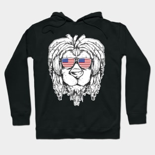 Rasta Reggae Lion USA Gift Rastafari Hoodie